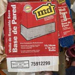 M-D Building Products Black Finish Dry  While Vinyl Wall Base 4 Inch X 60 Feet