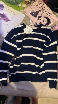 Philosophy Republic Clothing Loyal Navy And Snow Globe Striped