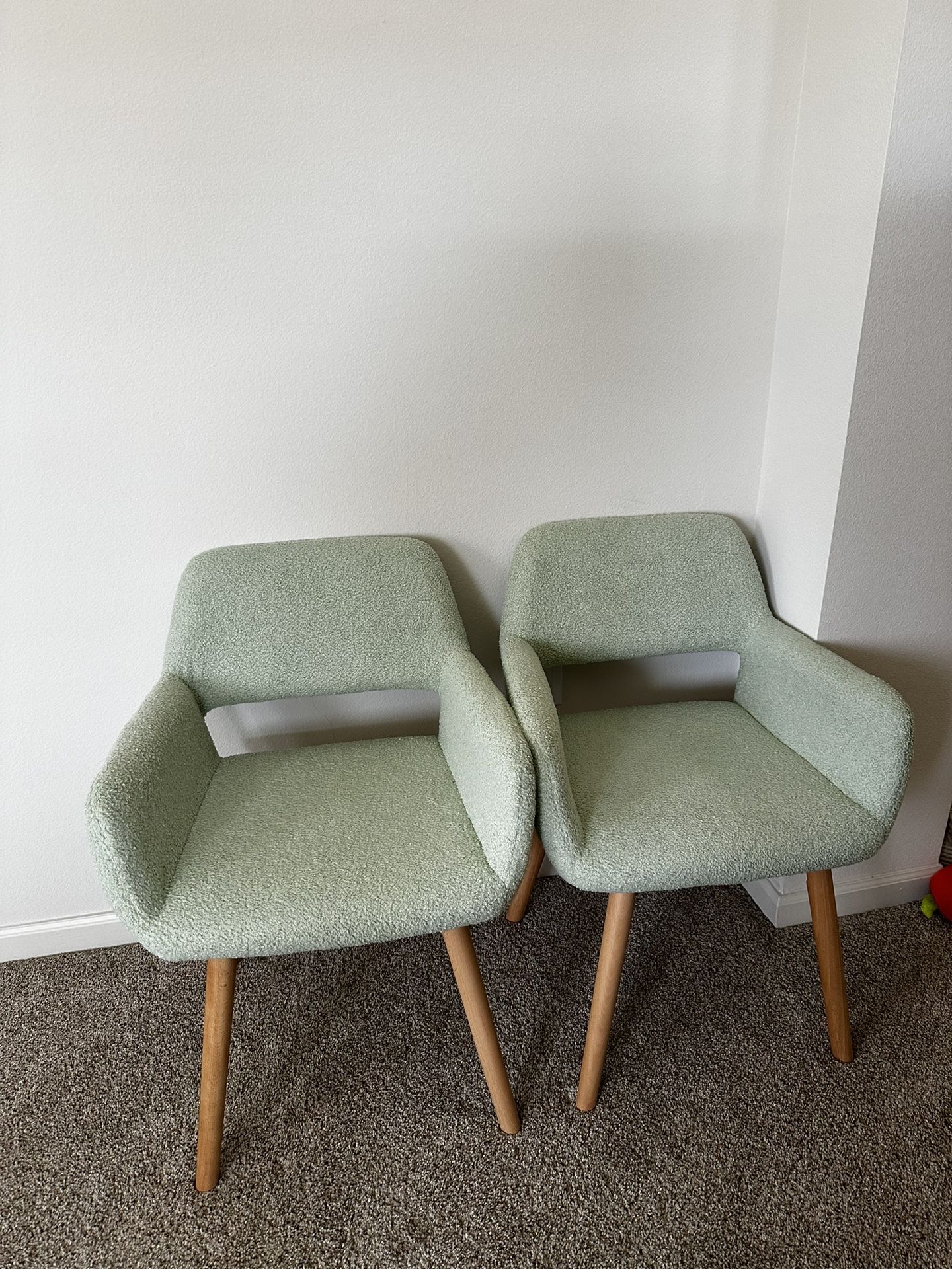 Two Boucle Chairs 