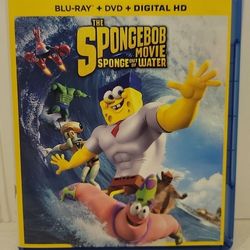 $5 BLU RAY MOVIE. THE SPONGEBOB MOVIE SPONGE OUT OF WATER. BLU RAY ONLY. NO DIGITAL. $5 OR TRADE FOR A MOVIE TITLE I DO NOT ALREADY OWN.