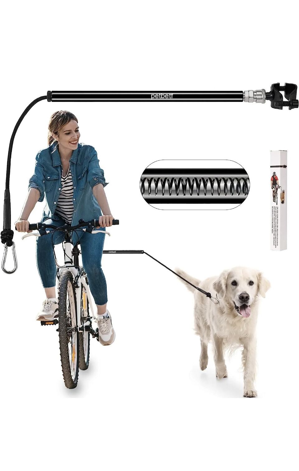PETBEFT Retractable Bike Dog Leash