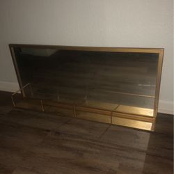 Gold Mirror w/ Shelf