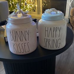 Rae Dunn Easter jars