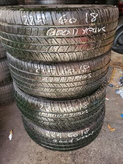 4 Used Tires 225 60 18 Good years  Thumbnail