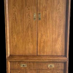 MCM Solid Wood Armoire / TV Cabinet