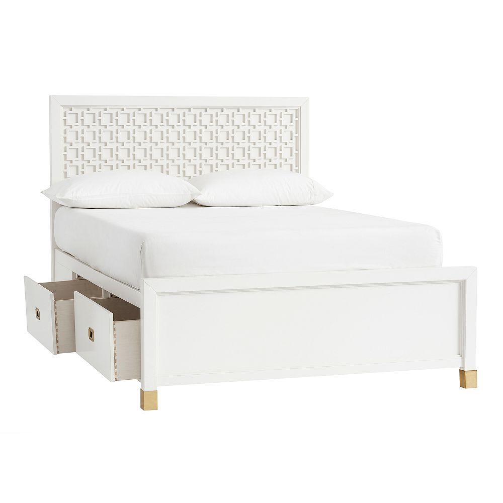 Pottery Barn Teen Full Size Lattice Bed With Drawers