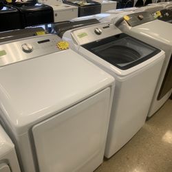 New Scratch And Dent Samsung Top Load Washer And Eletric Dryer Set 76 Months Warranty 