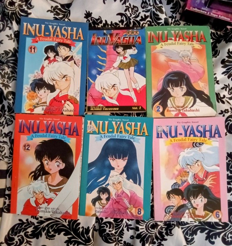 INU YASHA Graphic Novel Anime Books 6 Book Lot