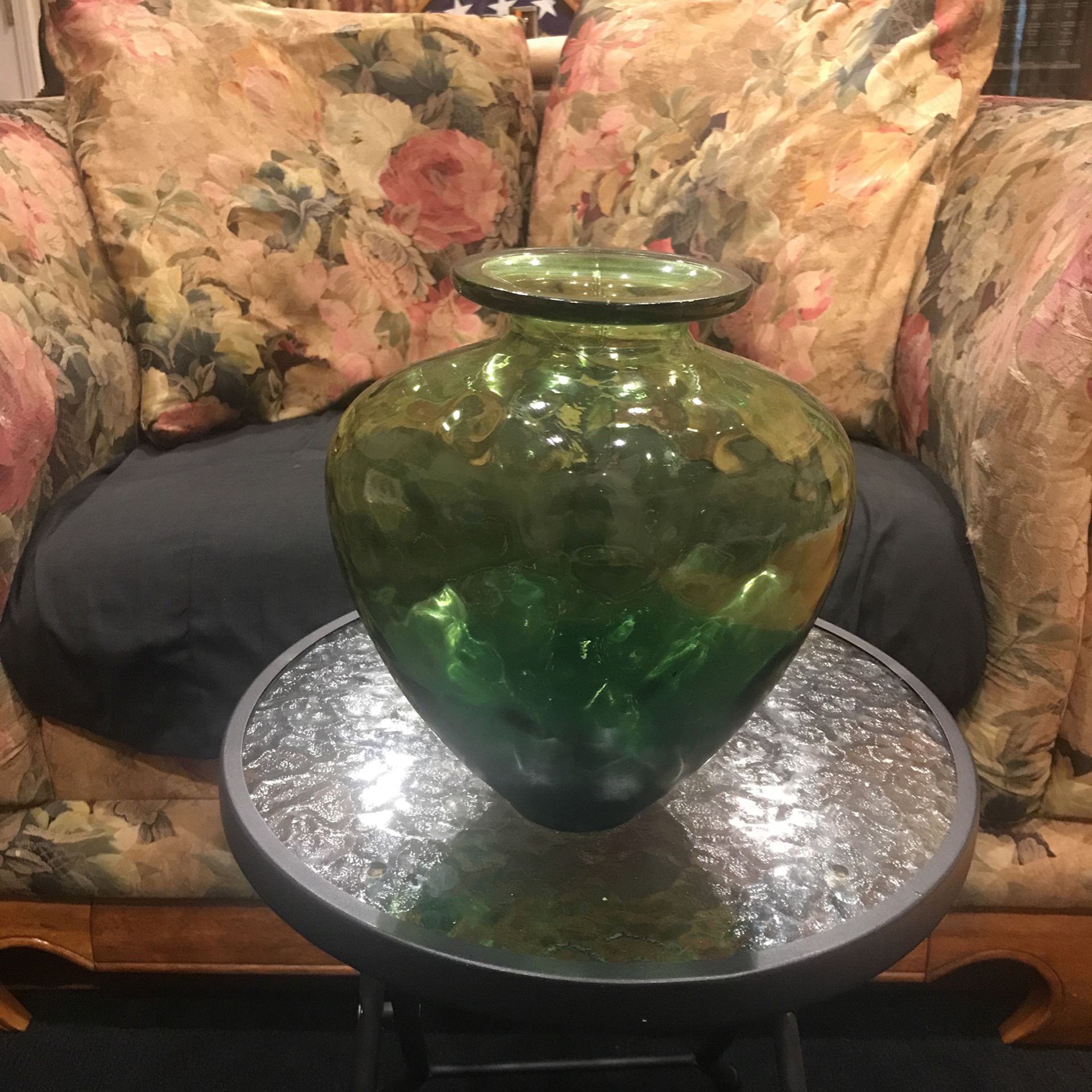 Green Glass Vase