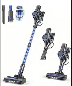 CHEBIO Cordless Vacuum Cleaner, Stick Vacuum with Powerful Suction Modes, Wall-Charging & Anti-Tangle Vacuum Cleaner for Home, 8-in-1 Rechargeable Vac
