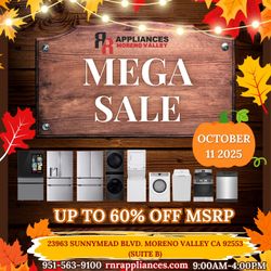 R&R Appliances MEGA SALE 10/11/25!!!