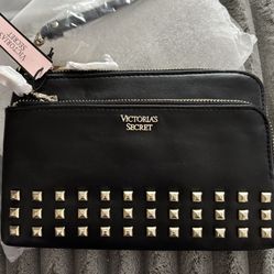 NEW VICTORIAS SECRET PINK BLACK DOUBLE ZIPPER WRISTLETS $15!