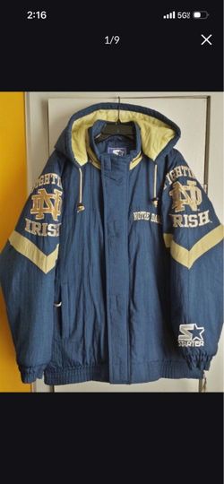 Vintage Rare Notre Dame Fighting Irish Starter Jacket Coat Size XL