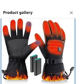 Heated Gloves for Men Women 6000mAh Heated Gloves Rechargeable Battery Pack Fingerless Touchscreen Waterproof & Upgrade Non-Slip Winter Hand Warmer fo