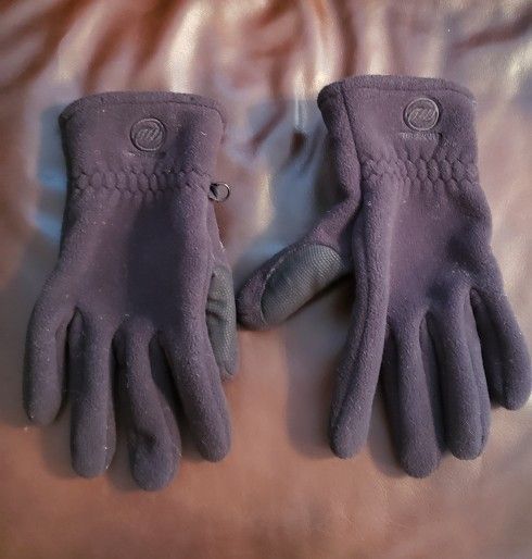 Manzella Mens Polartec Winter Gloves Fleece, Leather Size XL Like New