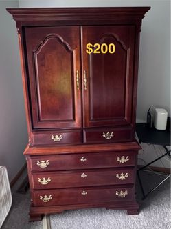 Solid wood armoire/TV cabinet