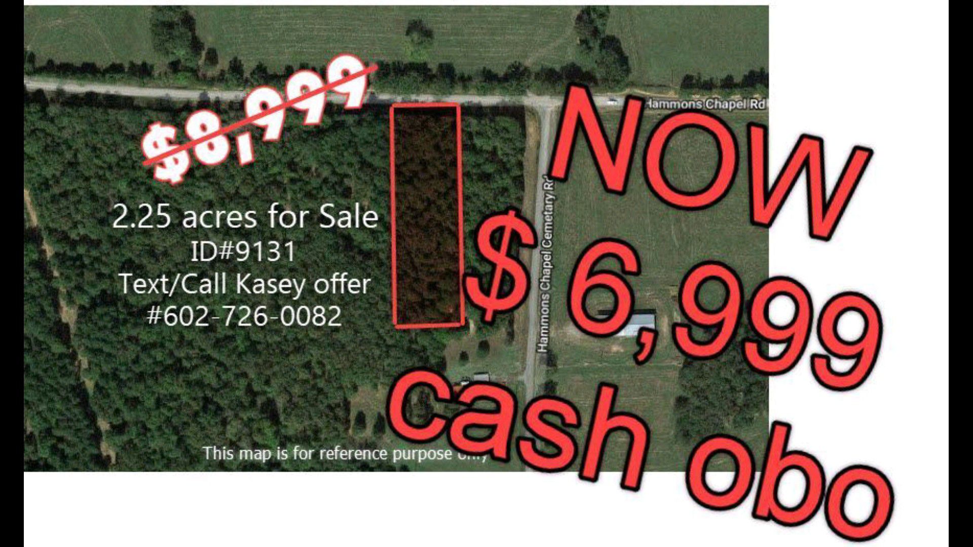 2.25 acres Vacant Land in El Paso, AR, PAYMENTS ONLY $500 DOWN!