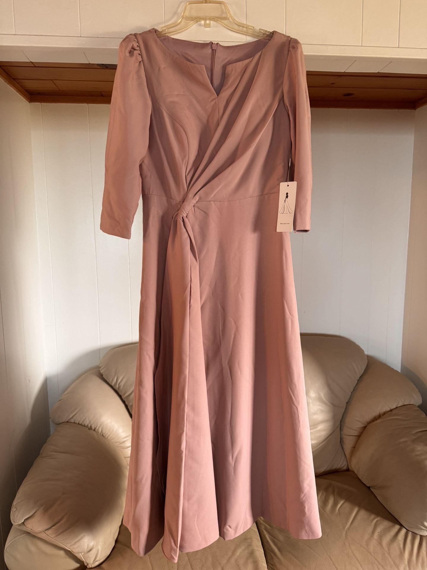 Mother Of The Bride Dusty Rose Dress Size 10