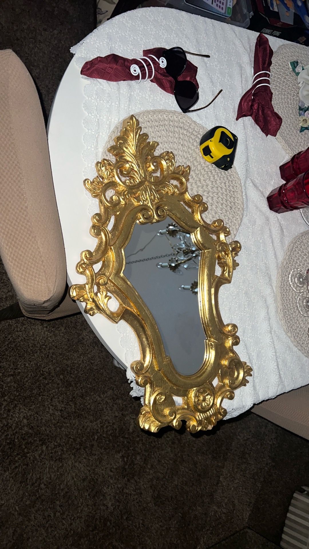 Mirror ornate gold