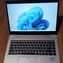 Metal HP EliteBook 14" Laptop Intel Core i5-8350u 8GB RAM 256GB SSD Webcam 1080P FHD LCD USB C Thunderbolt Port Windows 11 Professional 