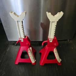 American Forge & Foundry 3 Ton Car Truck Jack Stands Steel Ratchet Type Model 55-3 6,000 Lbs