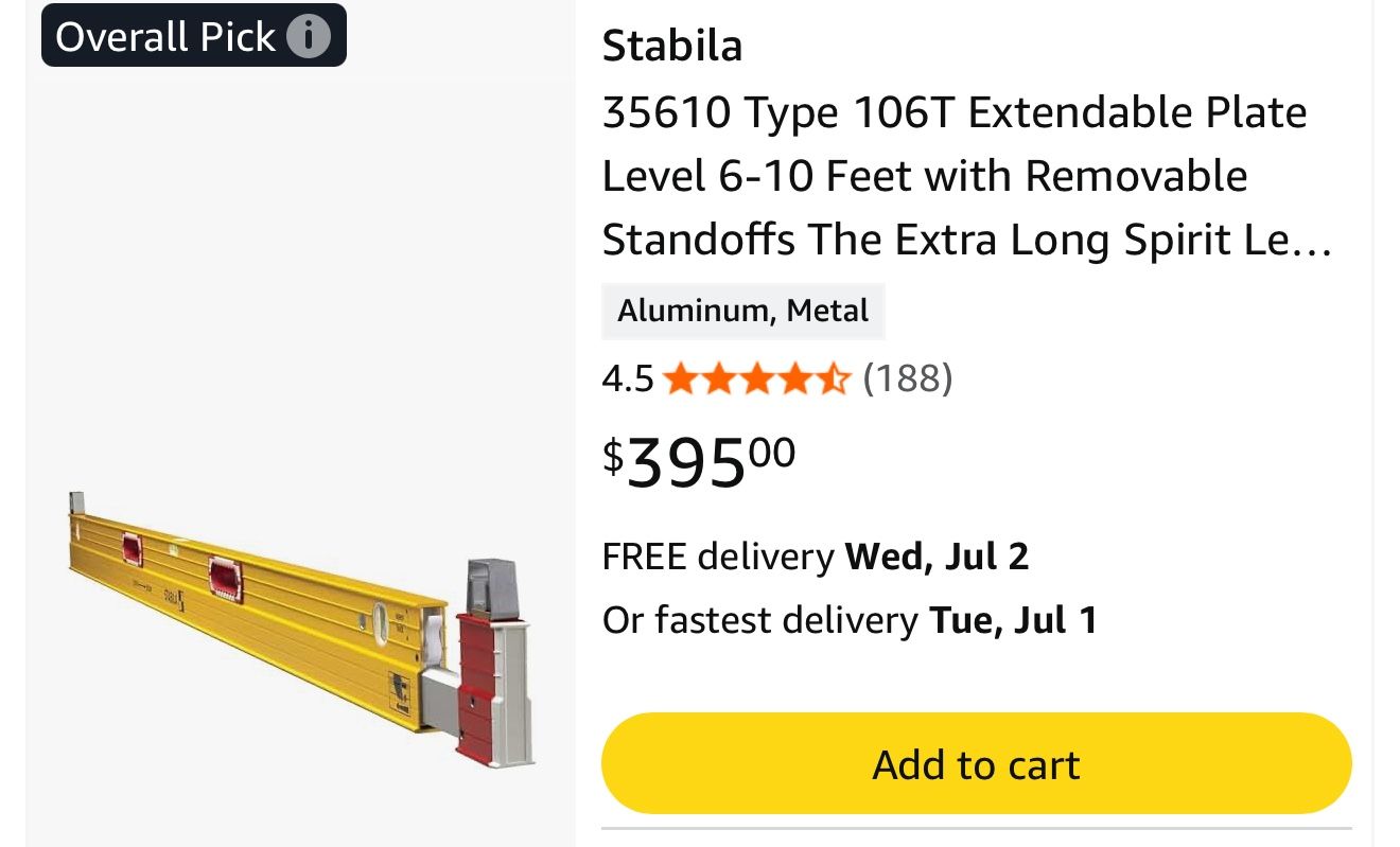 Stabila Level Extendable Plate