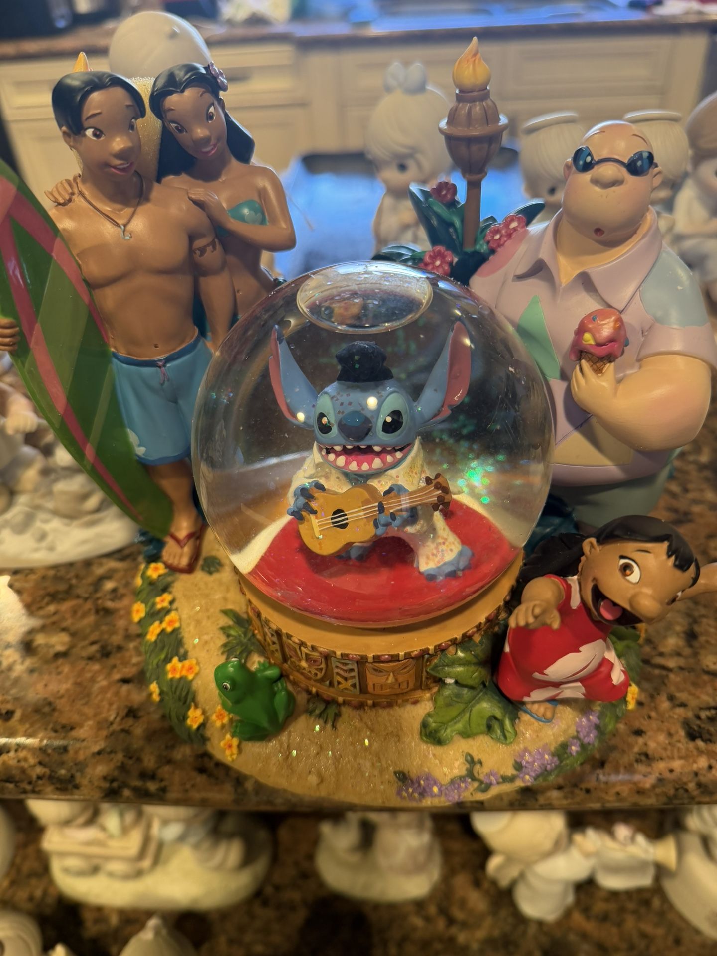 Rare Disney Lilo & Stitch as Elvis musical snow globe