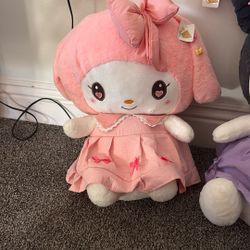 BIG MY MELODY AND KUROMI PLUSHIES