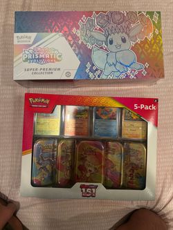 Pokemon Prismatic SPC and 151 Mini Tins