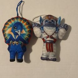 2023 McDonalds Masked Singer Peacock & Yeti Plush Toys
