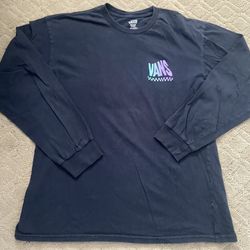 Men Vans long sleeve logo shirt size M
