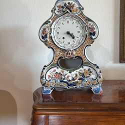 Delft Porcelain Table Clock
