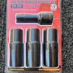 1/2” Flip Impact Socket Set (4-Piece)