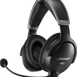 Bose A30 Bluetooth Aviation Headset - Lightweight Comfortable Design, Adjustable ANR and Noise Cancelling Microphone, [Dual Plug] – Black 