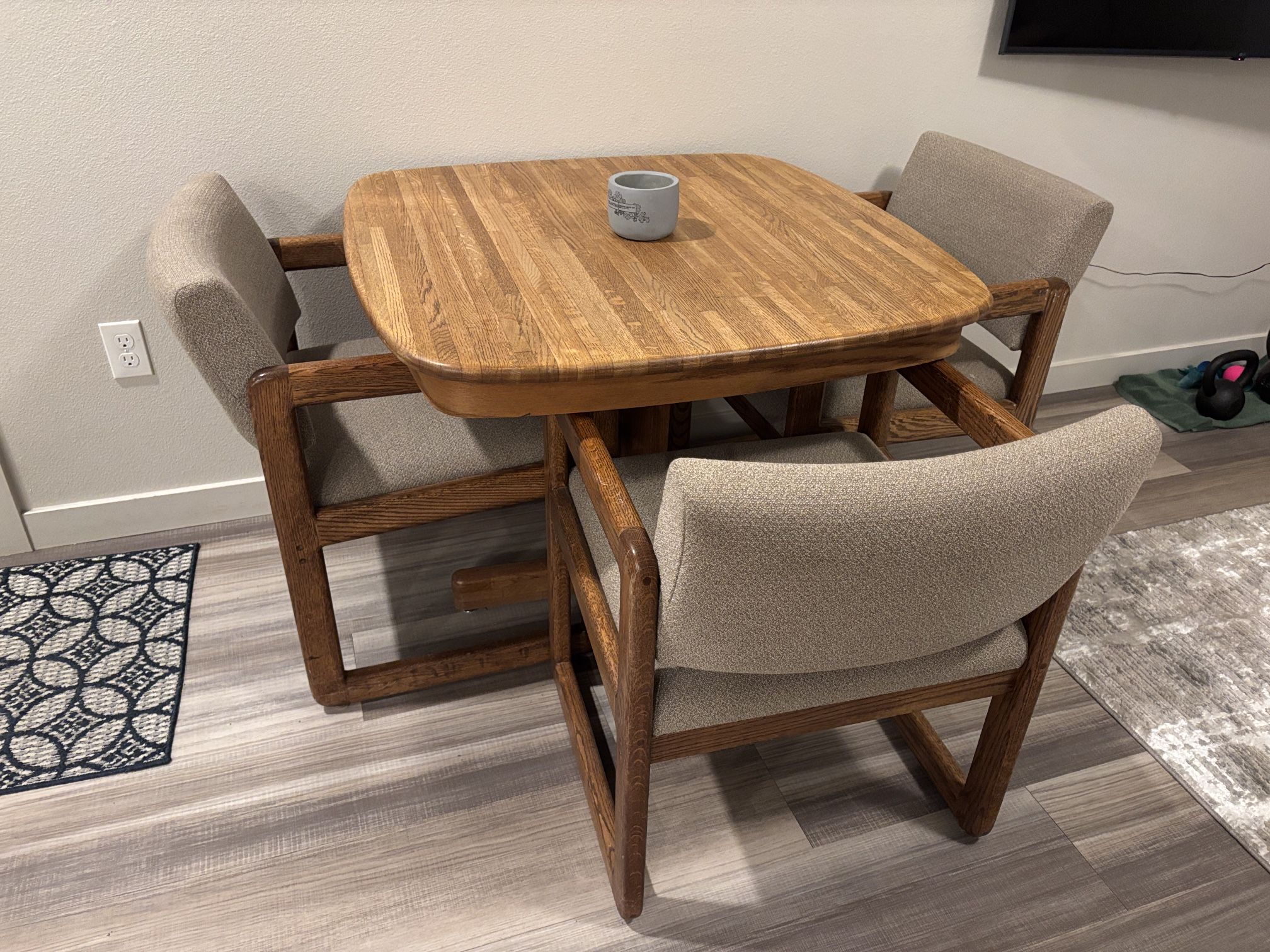 Small Dining Table with 4 Chairs