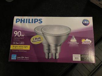 Philips 90W Bright White Flood Light Bulb (2pack)