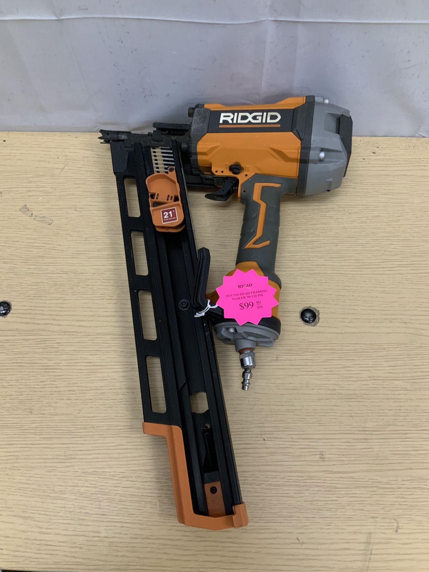 92917 RIDGID FRAMING NAILER 21726