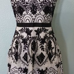 Black & White Sequined Dress Used Once