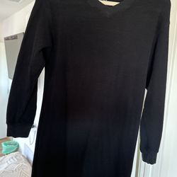 Ribbed Black Dress With Tiger Patch 