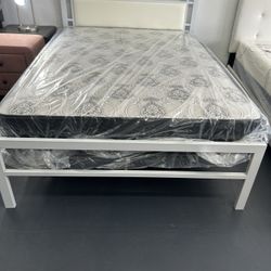 Full Size Metal Bed Frame With Mattress  Special 