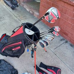 Top flight begginer golf club set 4-9irons 3 wood, driver and Putter