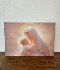 Virgin Mary and Baby Jesus Canvas