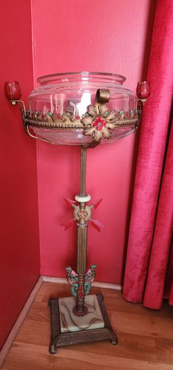 Antique 1920s Stand Fish Bowl Tank Aquarium