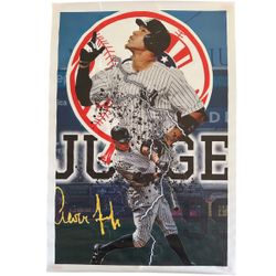 Aaron Judge New York Yankees Baseball Poster Wall Art 17x24 MLB Decor