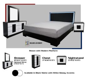Black & White 4pc BEDROOM SET/ Juego de Cuarto Blanco y Negro🔥🔥NEW!!!