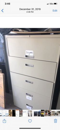 5 large file cabinets