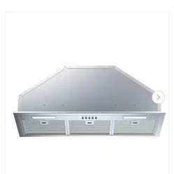 VIKIO 36 in. 600 CFM Ductless Convertible Insert Range Hood in Stainless Steel with LED Lights
