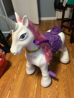 FEBER Ride-On Unicorn Electric Riding Toy – Fully Working w/ Charger