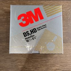 Brand New 3M 5 1/4” High Density Diskettes Pack Of 10