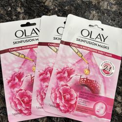 NEW OLAY SKINFUSION CAMELLIA  NOURISHING SHEET FACE MASKS $5 For All 3!!